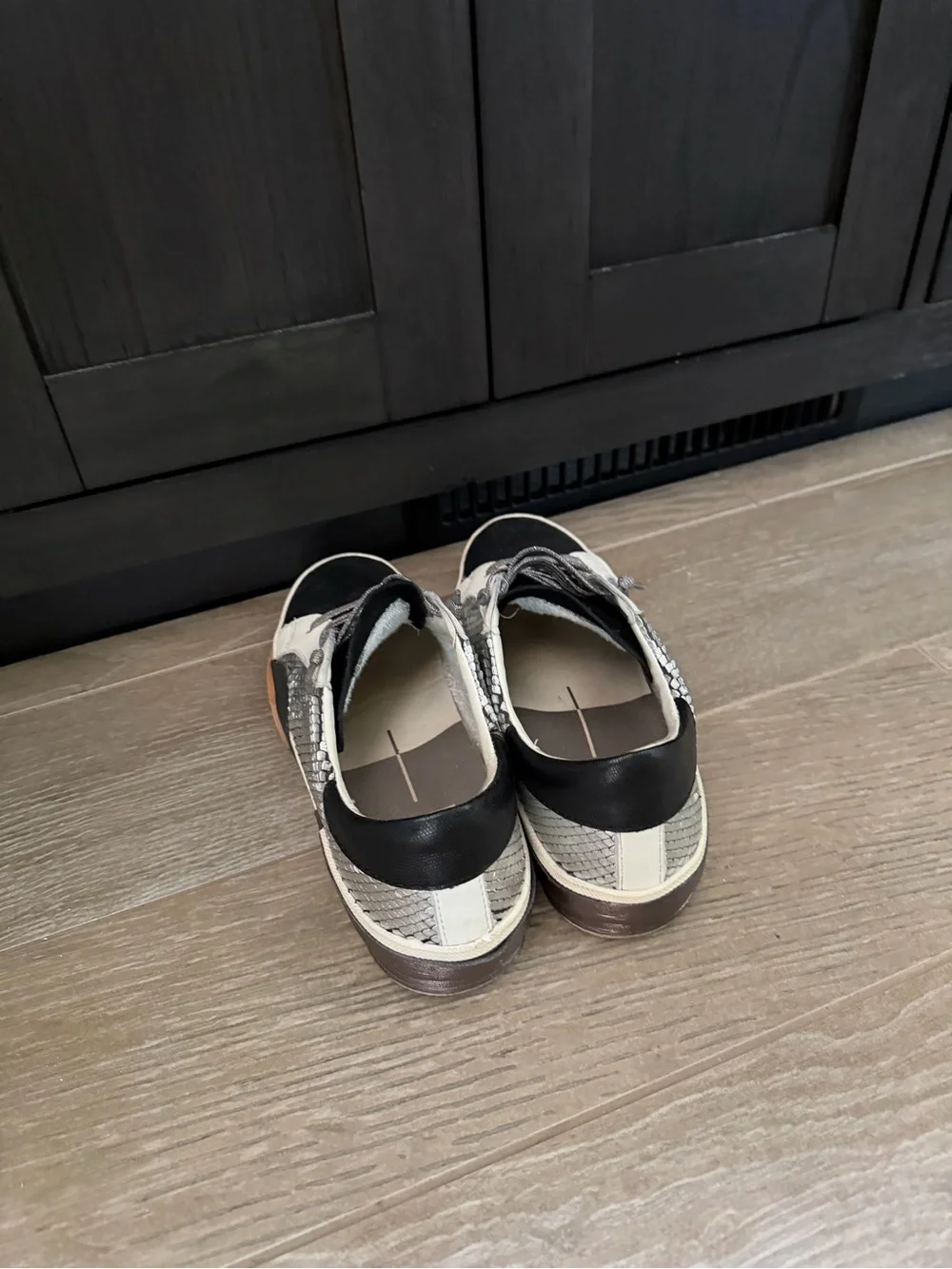 Dolce Vita Women's Black, Silver and Tan Low-Top Sneakers